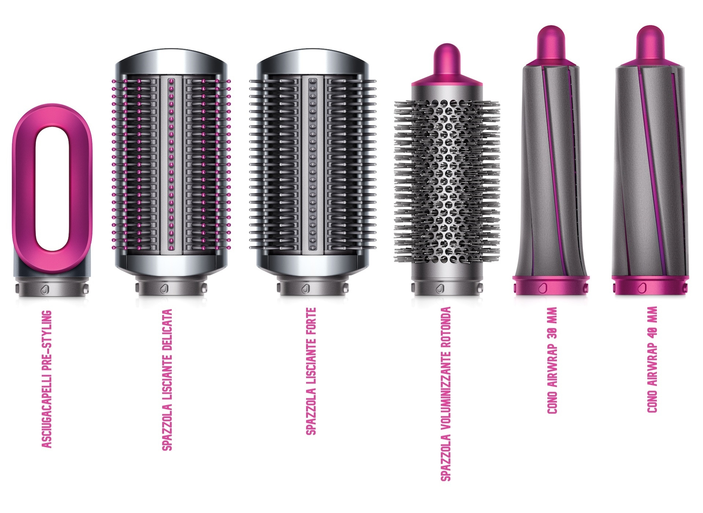 DYSON AIRWRAP HS01 COMPLETA Nichel Fucsia Ferro